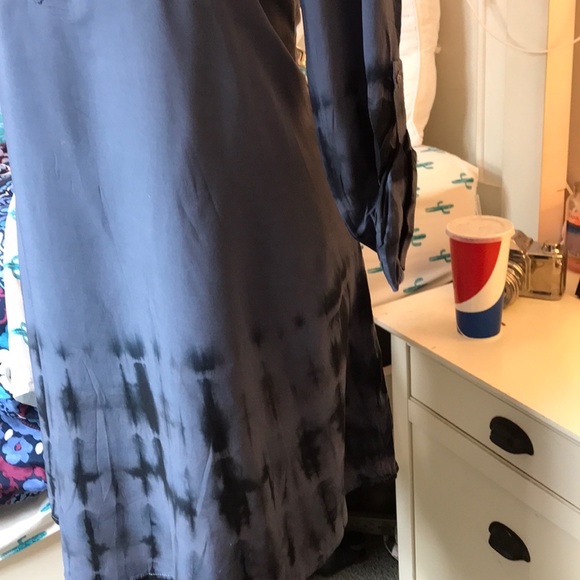 Tie dye dress. Blue - Picture 6 of 6
